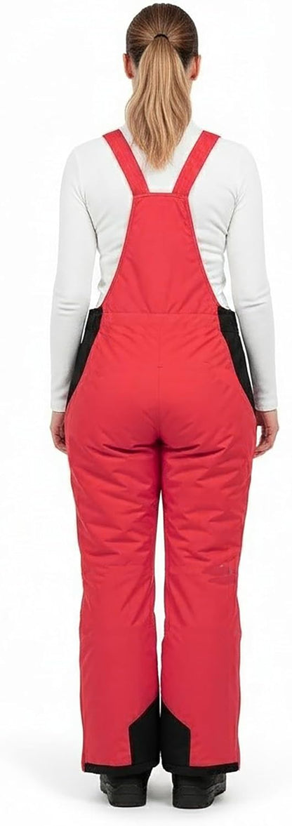 Womens Ski Snow Bibs Pants Insulated Water Resistant Overalls Snowboarding Winter Waterproof Pants Women
